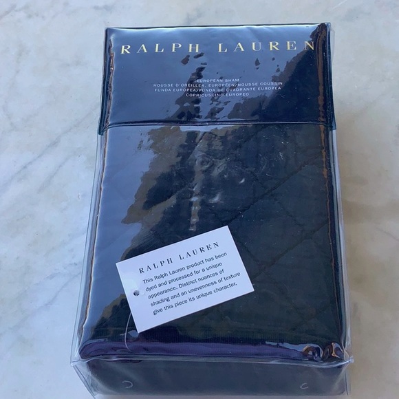 RALPH LAUREN JOURNEYS END TAIT NAVY EUROPEAN SHAM NEW - Picture 1 of 5